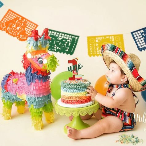 Cinco De Mayo 1st Birthday Party Boy, Fiesta Theme Party Outfit, First Fiesta Birthday Boy, Taco Twosday, Mexican Birthday Parties, Cake Outfit, Birthday Fiesta, Fiesta Cake, Belted Midi Skirt