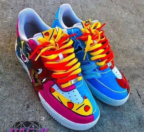 Hi Friends Some Surprise able Thing is waiting for you Limited Edition Shoes, Custom Air Force 1, Cat Mouse, Purple Cat, Custom Sneakers, Yellow Purple, Clear Coat, Cat Design, Air Force 1