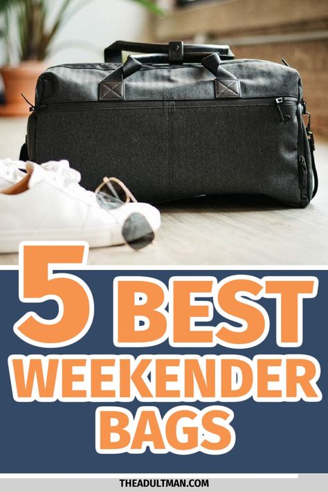 Do you have a quick weekend trip coming up and need a stylish men's bag to accompany you? We put together a list of our five favorite weekender bags, from inexpensive and stylish to luxury leather heirlooms so you can find the perfect one for your next jaunt. #weekenderbag #mensbag #leather #mens #packing #best Men’s Weekender Bag, Men’s Duffle Bag, Mens Weekender Bag, Mens Overnight Bag, Mens Weekend Bag, Weekend Bags, Bags 2024, Weekender Bags, Leather Weekender Bag