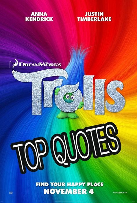 We sent our write Myla who helped share these TROLLS Movie Quotes! These are our favorite lines from the movie! What is your favorite quote? Trolls Quotes Movie, Trolls Classroom Theme, Trolls Quotes, Troll Quotes, Troll Quote, Popular Movie Quotes, Glow Dance, Light Box Quotes, Trolls Party