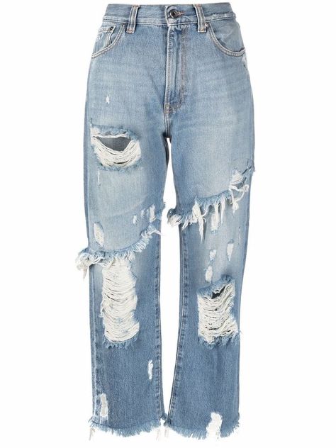 Just Cavalli Rich Clothes, Destructed Jeans, Custom Denim, One Clothing, Straight Fit Jeans, Just Cavalli, Really Cute Outfits, Lookbook Outfits, Ripped Jeans