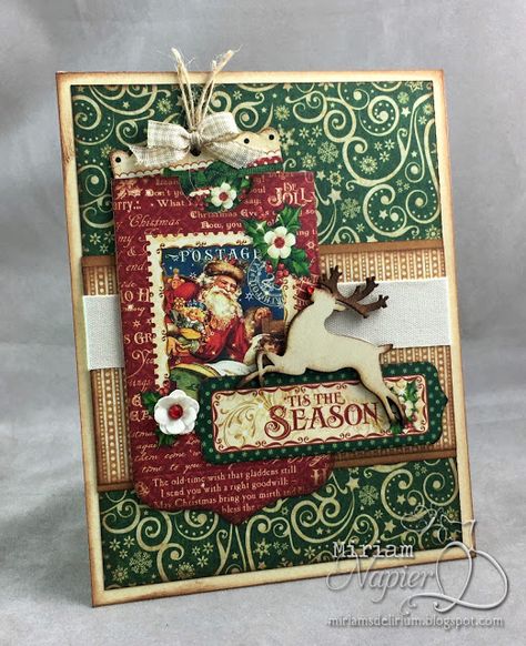 Miriam's Delirium: Graphic 45 St. Nicholas Cards Graphic45 Cards, Graphic 45 Christmas, Congrats Cards, Winter Karten, Christmas Card Ideas, Card Scrapbook, Christmas Card Inspiration, Christmas Paper Crafts, Album Scrapbooking