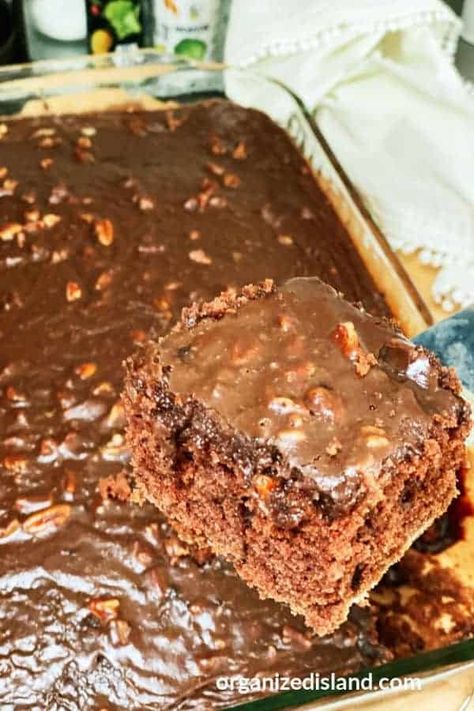 This Texas Sheet Cake Recipe is delicious! Full of rich, chocolate flavor with a butter and pecan chocolate frosting that is fantastic. Texas Chocolate Sheet Cake, Chocolate Sheet Cake Recipe, Chocolate Chip Pound Cake, Fudge Cake Recipe, Texas Sheet Cake Recipe, Strawberry Crunch Cake, Pound Cake Recipes Easy, Sheet Cake Recipe, Pecan Chocolate