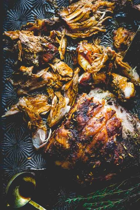 Slow Roasted Pork Shoulder with Fennel, Lemon and Rosemary | Entree | Dinner | Entertaining | Italian | Healthy Seasonal Recipes | Katie Webster Pork Roasts, Roasted Pork Shoulder, Roast Beast, Slow Roasted Pork Shoulder, Italian Pork, Meat Board, Slow Roasted Italian, Pork Shoulder Roast, Roasted Pork