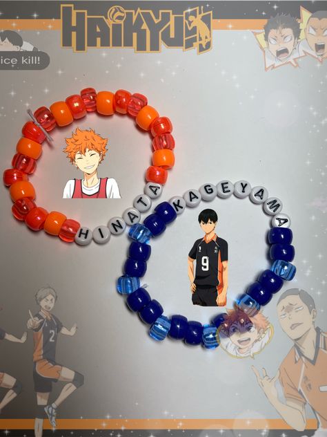 Kandi Bracelets Anime, Anime Beaded Bracelets, Bakugo Bracelet, Anime Friendship Bracelets, Anime Bracelet Ideas, Diy Anime Accessories, Anime Bead Bracelet, Haikyuu Bracelet, Mha Bracelet