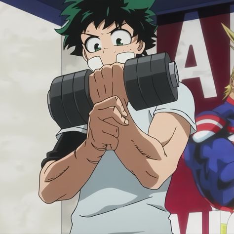 Deku Training, Gym Icon, Miles Spiderman, Social Media Art, Gym Art, App Anime, Workout Memes, Poses References, Cute Little Things