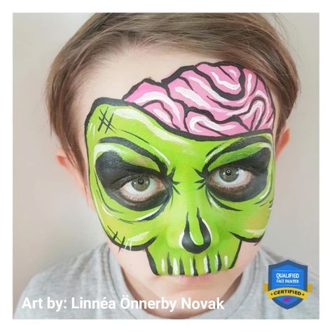 30 Quick & Easy Face Paint Ideas For Kids: Tutorials & Videos - Facepaint.com Cosmetology Nails, Hello Kitty Face Paint, Kids Halloween Face, Face Painting Halloween Kids, Lion Face Paint, Zombie Face Paint, Monster Face Painting, Superhero Face Painting, Easy Halloween Face Painting