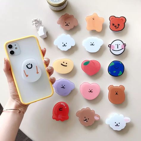 Korean Phones, Bear Puppy, Nokia Phone, Acrylic Phone, Clean Phone, Pop Socket, Mobile Phone Holder, Phone Grips, Cute Bear