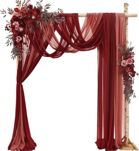 TINGE TIME Wedding Arch Flowers Kit (Pack of 5) - 2pcs Artificial Floral Arrangement with 3pcs Wedding Arch Draping Fabric, Scented Card for Ceremony Arbor and Reception Backdrop Decoration As an Amazon Associate, I earn a small commission from any qualifying purchase(s) at no extra cost to you. Thank you for your support! Ceremony Arbor, Arch Arrangement, Wedding Arch Draping, Arch Draping, Arbor Wedding, Reception Backdrop, Digital Invitations Wedding, Draping Fabric, Views Video