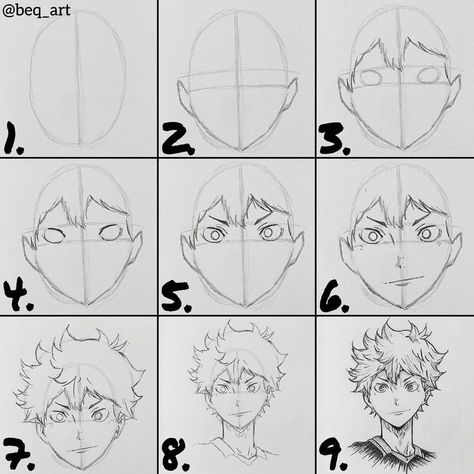 Beq в Instagram: «TUTORIAL 👈🏽 How to draw Shoyo Hinata 🏐 - What do you think of this Tutorial? Tag me in your stories if you try it, I will repost everyone 🙌🏽…» Anime Drawings For Beginners, Manga Tutorial, Naruto Sketch Drawing, Eye Drawing Tutorials, Pencil Sketch Images, Person Drawing, Anime Tutorial, Hinata Shoyo, Blood Art