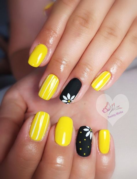 #imwahidgd #NihalWahid #graphicdesigner #love #instagood #photooftheday #graphicdesignday #graphicdesigndubai #graphicdesignd,
#graphicdesignhistory #graphicdesignhumor #graphicdesignh #cgraphicdesigns #graphicdesign #business#fashion #nail #naildesign Yellow Nail Art Designs Simple, Manicure Ideas Yellow, Black Nails With Yellow Flowers, Yellow Nails Flower, Black Sunflower Nails, Black Yellow Nails, Gel Nails Yellow, Yellow Nails With Flowers, Daisy Flower Nails