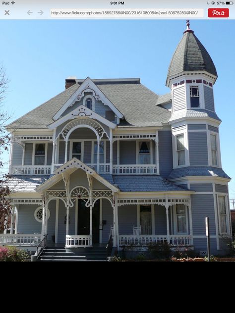 Gingerbread Queen Anne House Exterior, Indie House, Victorian Architecture Interior, Queen Anne House, Victorian Exterior, Victorian Style House, Victorian Style Homes, Blue Queen, Old Mansions