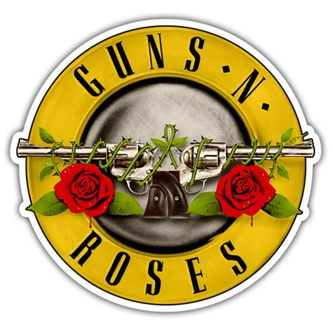 Pegatina Guns N' Roses Classic | TeleAdhesivo.com Arte Heavy Metal, Rosé Back, Band Stickers, Rock Posters, Band Logos, Band Merch, Logo Sticker, Back Patch, Music Poster