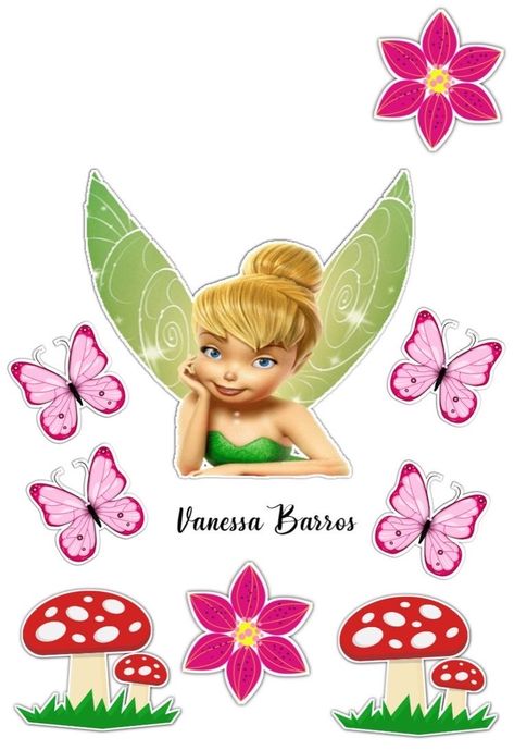 Fairy Printable Topper, Tinkerbell Cake Topper Free Printable, Tinkerbell Topper Printable, Tinker Bell Cake Topper Printable, Tinkerbell Printable Cake Topper, Tinkerbell Printable, Tinkerbell Cake Topper, Tinkerbell Birthday Cakes, Batman Cake Topper