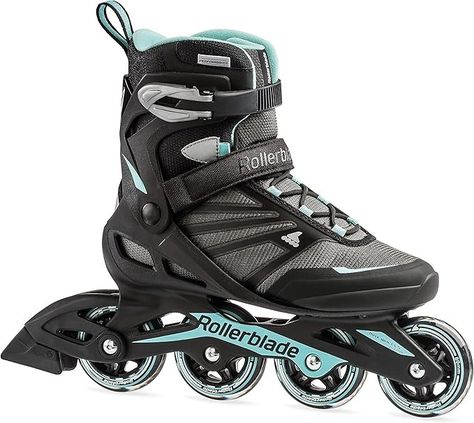 Amazon.com : Rollerblade Zetrablade Women's Adult Fitness Inline Skate, Black/Light Blue, US Women's 10 : Sports & Outdoors Womens Inline Skates, Roller Blades, Skater Look, Soft Boots, Performance Wheels, Inline Skates, Inline Skate, Ice Skates, Burton Snowboards