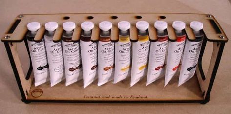 Acrylic and oil paint tube paint rack - best paint tube storage racks and displays - how to store paint tubes Home Art Studios, Art Studio Storage, Paint Tube, Paint Rack, Oil Paint Set, Art Studio Space, Art Supplies Storage, Art Studio Organization, Paint Storage