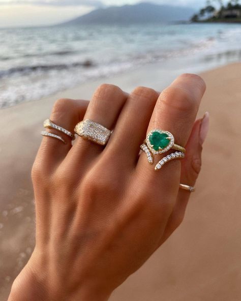 Logan Hollowell Rings, Logan Hollowell Jewelry, Logan Hollowell, Ring Stacks, Jewellery Board, The Queen Of Hearts, Ring Inspiration, Queen Aesthetic, Wrist Candy