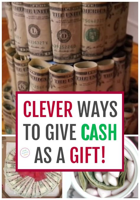 Unique Money Gift Ideas, Creative Ways To Gift Money, Ways To Gift Money, Dollar Bill Gift, Cash As A Gift, Money Gifts Christmas, Ways To Give Money, Money Lei Diy, Money As A Gift