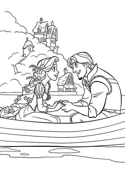 Rapunzel On Boat With Flynn Coloring Page : Kids Play Color Coloring Pages For Kids Disney, Rapunzel Coloring, Rapunzel Y Flynn, Tangled Coloring Pages, Rapunzel Coloring Pages, Rapunzel Drawing, Princess Coloring Sheets, Rapunzel Disney, Disney Princess Colors