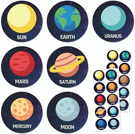 Solar System Stickers, Planet Solar System, Planet Party, 8 Planets, Dark Planet, Space Crafts For Kids, Dinosaur Room Decor, Space Solar System, Dinosaur Room