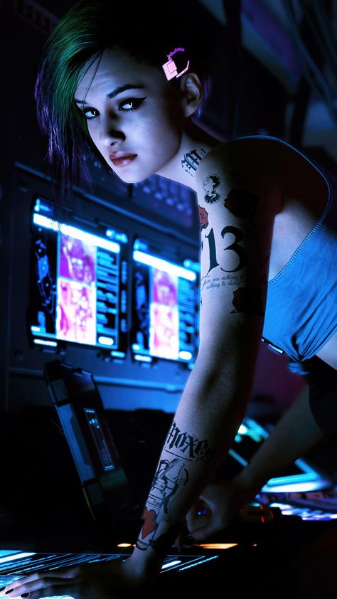 Cyberpunk Women, Judy Alvarez, Pyramid Song, Cyberpunk Games, Trippy Designs, Metal Gear Rising, Cyberpunk Anime, Cyberpunk Girl, Cyberpunk Aesthetic