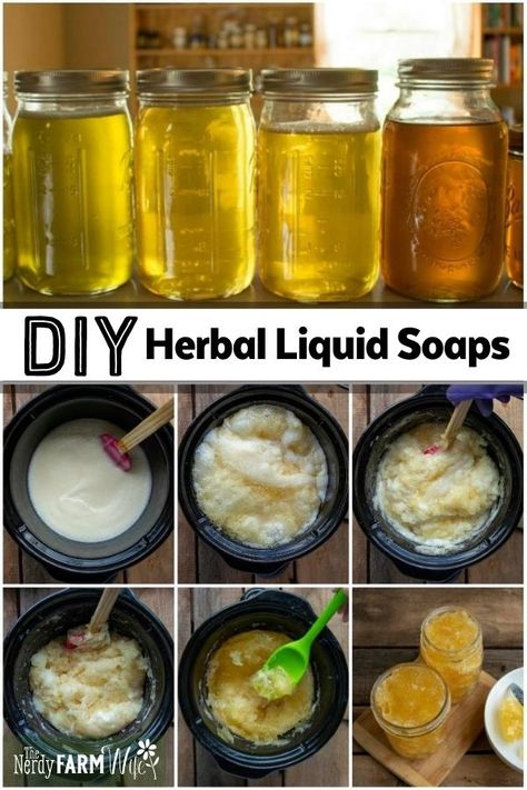 Homemade Liquid Soap, Liquid Soap Making, Sabun Mandi Cair, From Scratch Recipes, Easy Soap Recipes, Scratch Recipes, Soap Making Recipes, Homemade Soap Recipes, Liquid Hand Soap