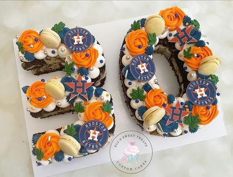 Ells Sweet Treats on Instagram: "Go stros! ⚾️ . . . #ellssweettreats #numbercake #thirtybirthday #marblecake #astroscake #weedcake #houstoncakes #baseball #houstonbakery #edibleimage" Baseball Number Cake, Baseball Numbers, Thirty Birthday, Number Cake, Marble Cake, Number Cakes, Edible Images, Sugar Cookie, Sweet Treats