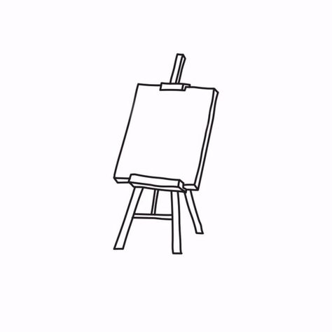 Art Easel Tattoo, Typewriter Tattoo Minimalist, Easel Tattoo, Vinyl Doodle, Simplistic Drawings, Sketchbook Tattoo, Pencil Tattoo, App Ikon, 심플한 그림