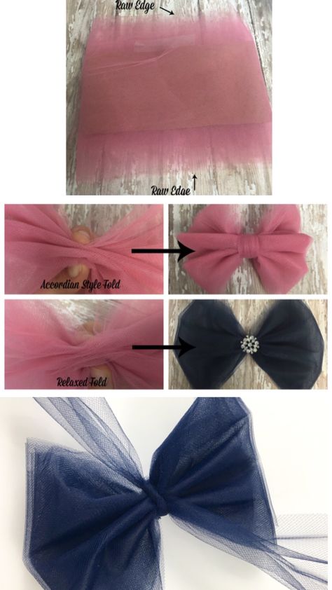 Matte Tulle Crafts, How To Tie Tulle Bows, Large Tulle Bow Diy, How To Make A Bow With Tulle, Tulle Bows For Gifts, Tulle Bows Diy, Diy Tulle Bow, Tulle Ideas, Tulle Decorations