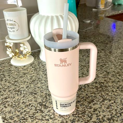 Cute Baby Pink 30oz Stanley Cup. Let Me Know If You Have Any Questions! Stanley Cup Light Pink, Stanley Cup Cheap, Light Pink Stanley, Baby Pink Stanley, Stanley Pink Cup, 30 Oz Stanley, Stanley Cup 30 Oz, Stanley Collection, Cute Stanley’s