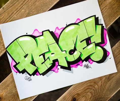 4,614 Likes, 56 Comments - RAWS® (@rawsofficial) on Instagram: “PEACE! - to all people. This time something serious. These days the world is getting crazy. There…” Peace Sketch, 3d Paper Letters, Graffiti Images, Paper Letters, Graffiti Lettering Alphabet, Graffiti Art Letters, Graffiti Wildstyle, Graffiti Text, Best Graffiti