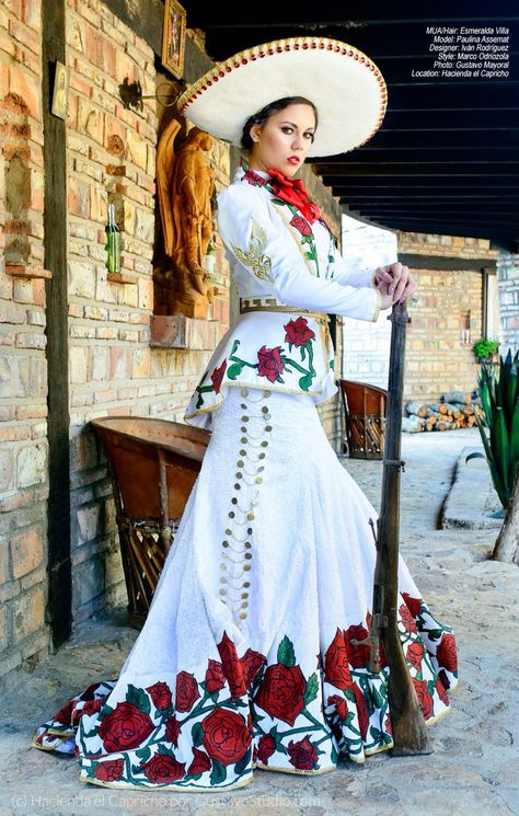 Mariachi Suit For Women, Ranchera Dresses, Mariachi Clothes, Charro Dresses For Women, Charro Outfits For Women, Female Mariachi, Mexican Dresses Traditional, Charro Days, Mariachi Outfit