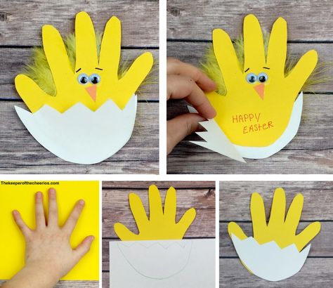 Påskeaktiviteter For Barn, Easter Crafts For Toddlers, Construction Paper Crafts, Easter Preschool, Yellow Feathers, Easy Easter Crafts, Easter Bunny Crafts, Moms Crafts, Easter Chick