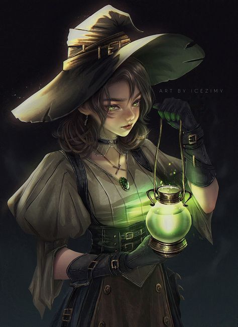 ArtStation - Ferna - The Potion Brewer Fantasy Potion Maker Outfit, Potion Character Design, Potion Maker Character Design, Dnd Alchemist, Witch Potions, Wizard Drawings, Female Wizard, Witch Characters, Lost Lands