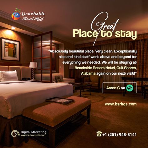 GREAT PLACE TO STAY Hotel Marketing Design, West Monroe Louisiana, Hotel Advertisement, Monroe Louisiana, Hotel Ads, Room Reservation, Hotel Marketing, Real Estate Marketing Design, Luxury Hotel Room