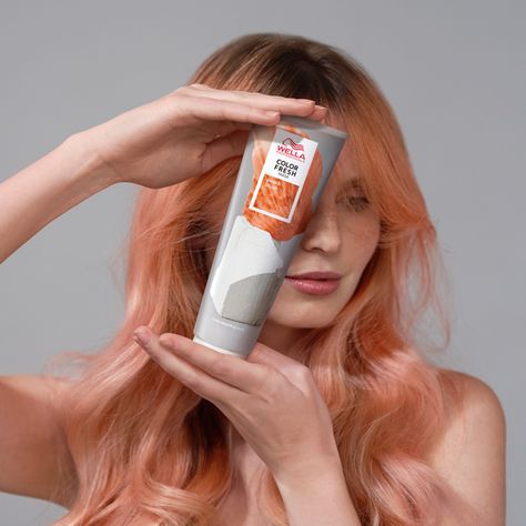 Wella Color Fresh Mask, Hair Color Gloss, Color Fresh Mask, Apricot Hair, Wella Hair Color, Rich Brunette, Professional Hair Color, Wella Color Fresh, Warm Blonde