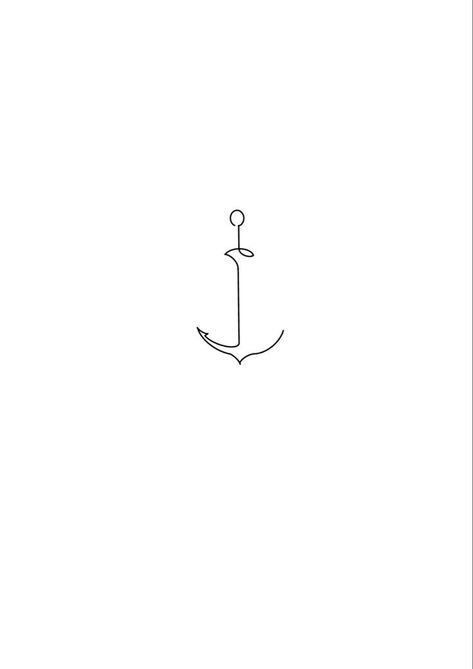 Small Anchor Tattoos, Beachy Tattoos, Rare Tattoos, Boat Tattoo, Simple Forearm Tattoos, One Line Tattoo, Cute Simple Tattoos, Anker Tattoo, Tattoos Men