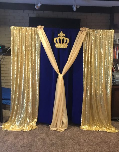 Royal theme Baby Boy Shower Backdrop, Royal Baby Shower Theme, Royal Baby Shower Boy, Royalty Baby Shower, Royal Prince Birthday Party, Prince Baby Shower Theme, Blitz Design, Prince Birthday Party, Baby Shower Party Themes