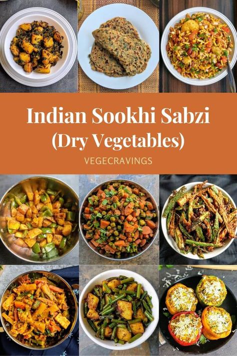 Punjabi Subji Indian Dishes, Indian Subzi Vegetarian Recipes, Dry Sabzi Recipes, South Indian Vegetable Curry, Indian Sabji Ideas, Dry Sabji Recipe India, Vegetable Sabji Recipe, Dry Vegetable Recipe, Indian Subji Recipes