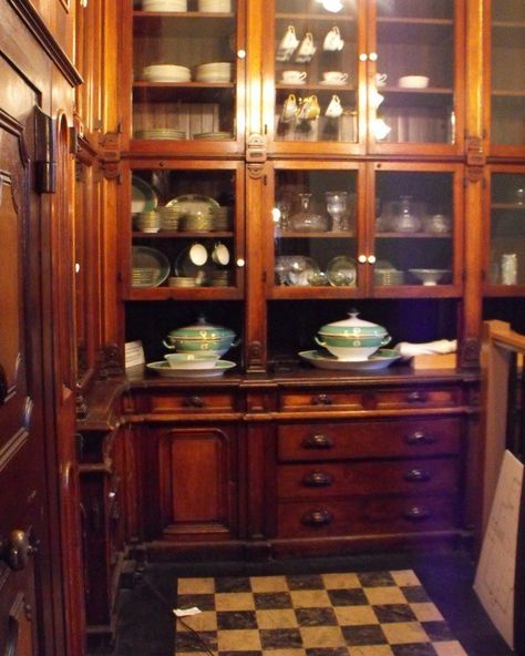 25 Sumptuous Kitchen Pantries – Old, New, Large, Small and Gorgeous! Butler Pantries, Panty Organization, White Kitchen Pantry, Kitchen Butlers Pantry, Fantasy Houses, Retro Kitchens, Vintage Kitchens, Blue Bonnet, Hidden Kitchen