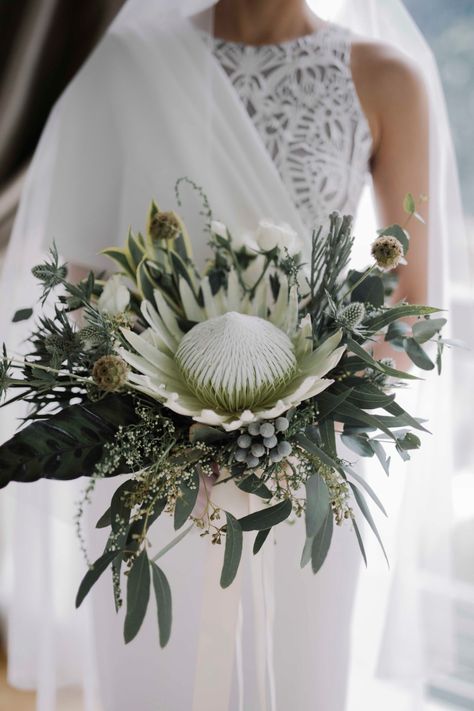 arctic white king proteas bouquet wedding time taken to make a dress timetakentomakeadress eufloria.sg White King Protea Bouquet, Edelweiss Bouquet Wedding, White Protea Bouquet Wedding, White Protea Bouquet, Proteas Bouquet, Wedding Pallettes, Protea Bouquet Wedding, King Protea Bouquet, White King Protea