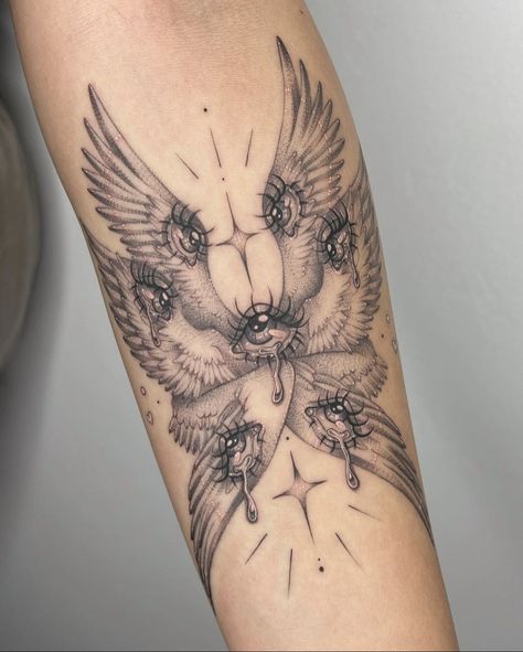 Fenrir Tattoo, Biblically Accurate Angel, Eyeball Tattoo, Biblically Accurate, Horoscope Tattoos, Scary Tattoos, Tattoos For Black Skin, Best Tattoos, Stylist Tattoos