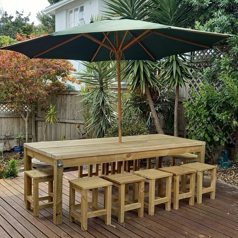 DIY Plans for an Outdoor Farmhouse Table Capable of Seating 12 People - Etsy Outdoor Tables Diy, Homemade Outdoor Table, Outdoor Furniture Plans Wood, Outdoor Table For 12, Farmhouse Picnic Table Diy, Diy Outdoor Furniture Wood, Diy Table Outdoor, Diy Outdoor Table And Chairs, 2x4 Outdoor Table