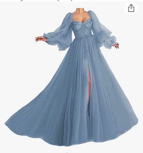 Puffy Sleeve Prom Dress, Puffy Prom Dresses, Prom Dresses Long Blue, Sleeve Prom Dress, Ball Gowns Princess, Sweetheart Prom Dress, Evening Party Gowns, Blue Evening Dresses, Princess Ball Gowns