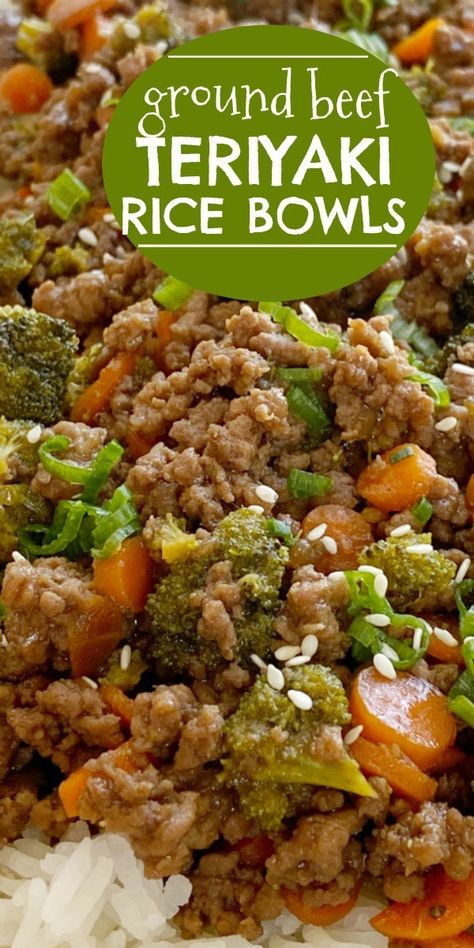 Easy Ground Beef Dinner, Teriyaki Rice, Beef Teriyaki, Serve Over Rice, Ground Beef Dinner, Ground Beef Recipes Healthy, Keto Beef Recipes, Easy Ground Beef, Beef Ground