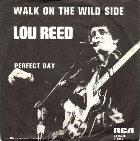 Lou Reed Walk On The Wild Side/Perfect Day Walk On The Wild Side, Lou Reed Poster, Perfect Day Lou Reed, 60s Aesthetic, Cheap Trick, Die Young, Lou Reed, Vinyl Cover, Walk On