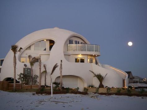 Monolithic Dome Homes, Architecture Cool, Earth Bag Homes, Geodesic Dome Homes, Earthship Home, Dome Home, Pensacola Florida, Unusual Homes, Cob House