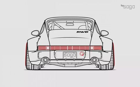 Porsche Tattoo, Porsche 964 Rwb, Porsche Artwork, Porsche Art, Tesla Electric Car, Red Dragon Tattoo, Rauh Welt, Electric Car Charger, F1 Wallpaper Hd