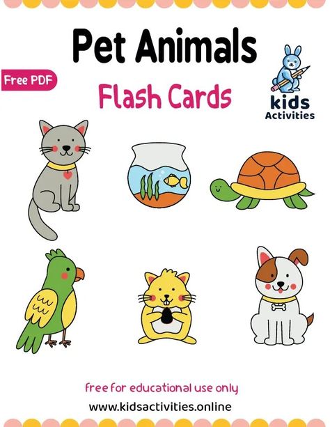 Pets Clipart, Dog Printables Free, Pet Printables, Pet Animals Worksheet, Free Pet Printables, Pets Activities For Toddlers, Animal Pictures For Kids, Pets Preschool Theme, Vocabulary Flash Cards