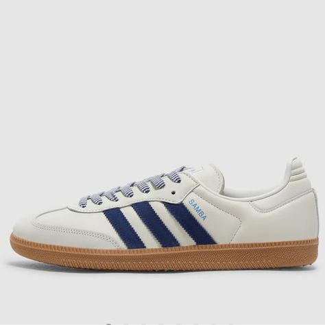 Adidas Samba OG ‘Off White Dark Blue’ size US 7.5 Adidas Samba Og, Adidas Samba, Adidas Shoes, Dark Blue, Off White, Adidas, Brand New, Plus Fashion, Sneakers